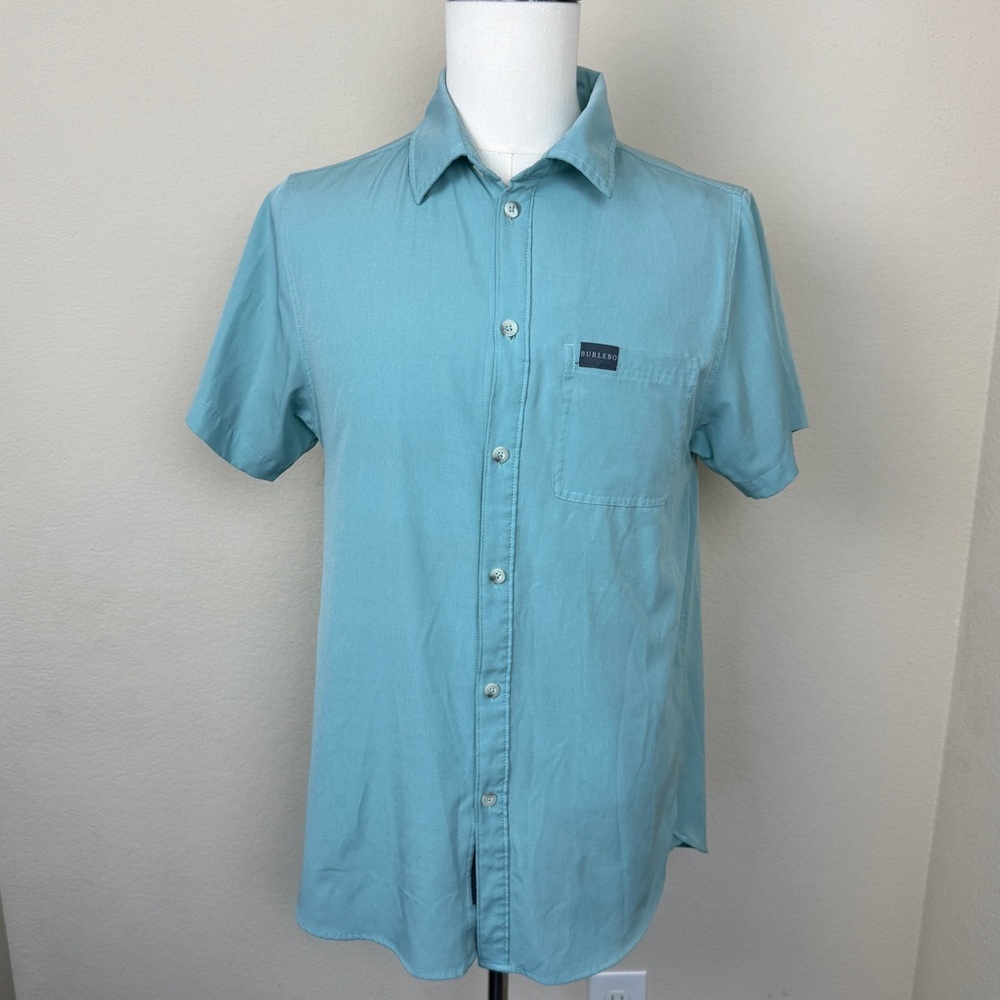 Burlebo Men’s Performance Short Sleeve Button Down Size Medium
